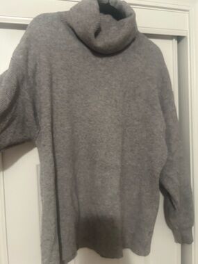 Free People Gray Cowl Neck Sweater